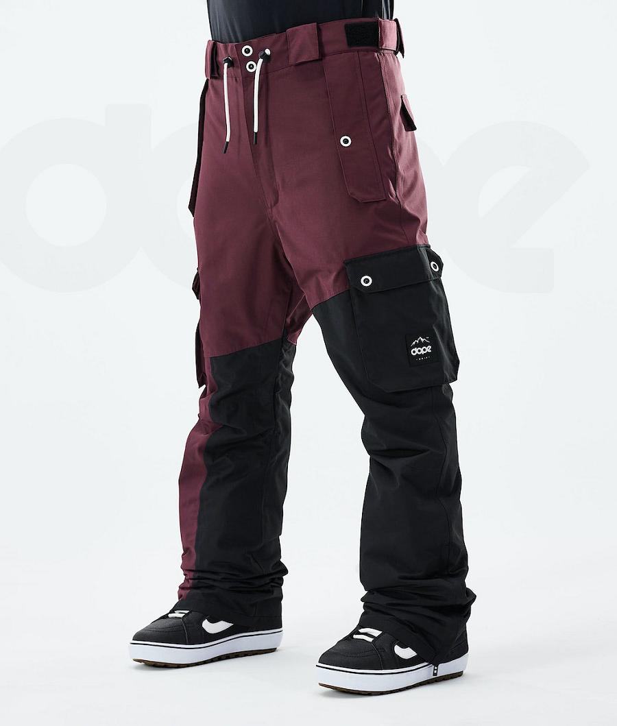 Pantalones Snowboard Dope Adept 2021 Hombre Burdeos Negras | ESCE2538