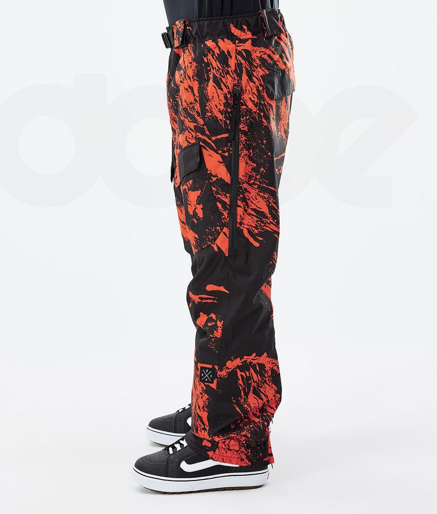 Pantalones Snowboard Dope Antek Paint Hombre Naranjas | ESIS2552