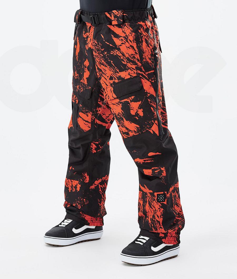 Pantalones Snowboard Dope Antek Paint Hombre Naranjas | ESIS2552