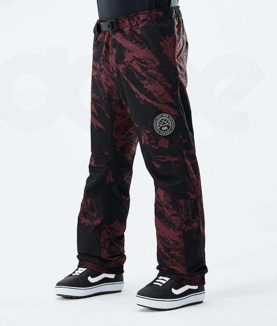 Pantalones Snowboard Dope Blizzard 2021 Paint Hombre Burdeos | ESJJ2569