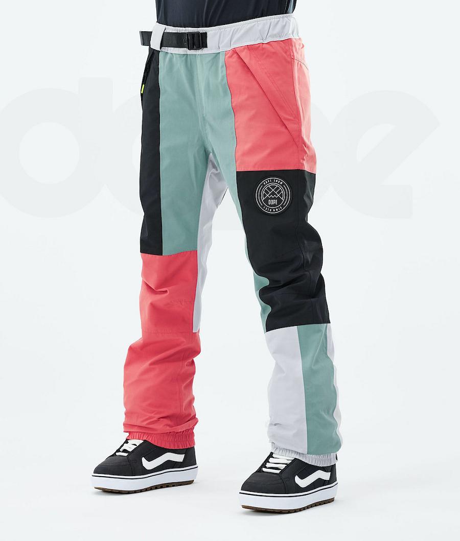 Pantalones Snowboard Dope Blizzard LE W Limited Edition Patchwork Mujer Rosas Verde | ESJJ3234