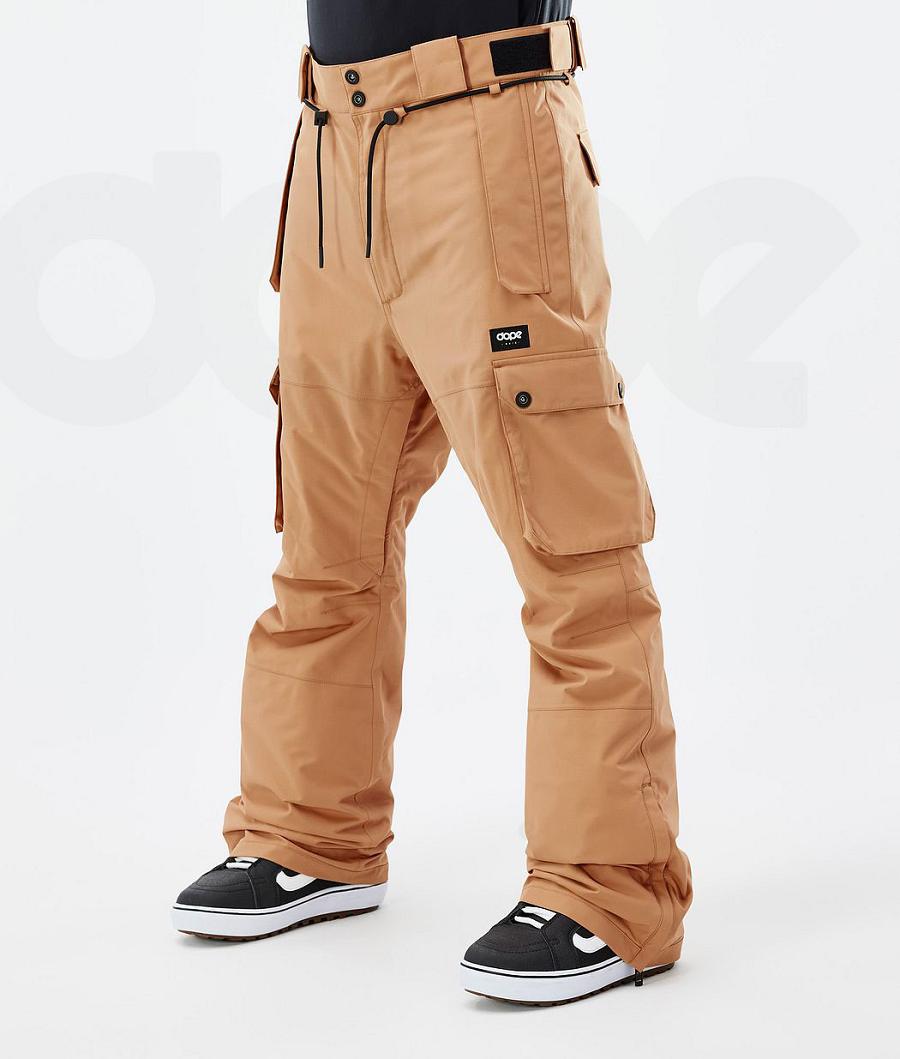 Pantalones Snowboard Dope Iconic Hombre Kaki Amarillo | ESGL2571