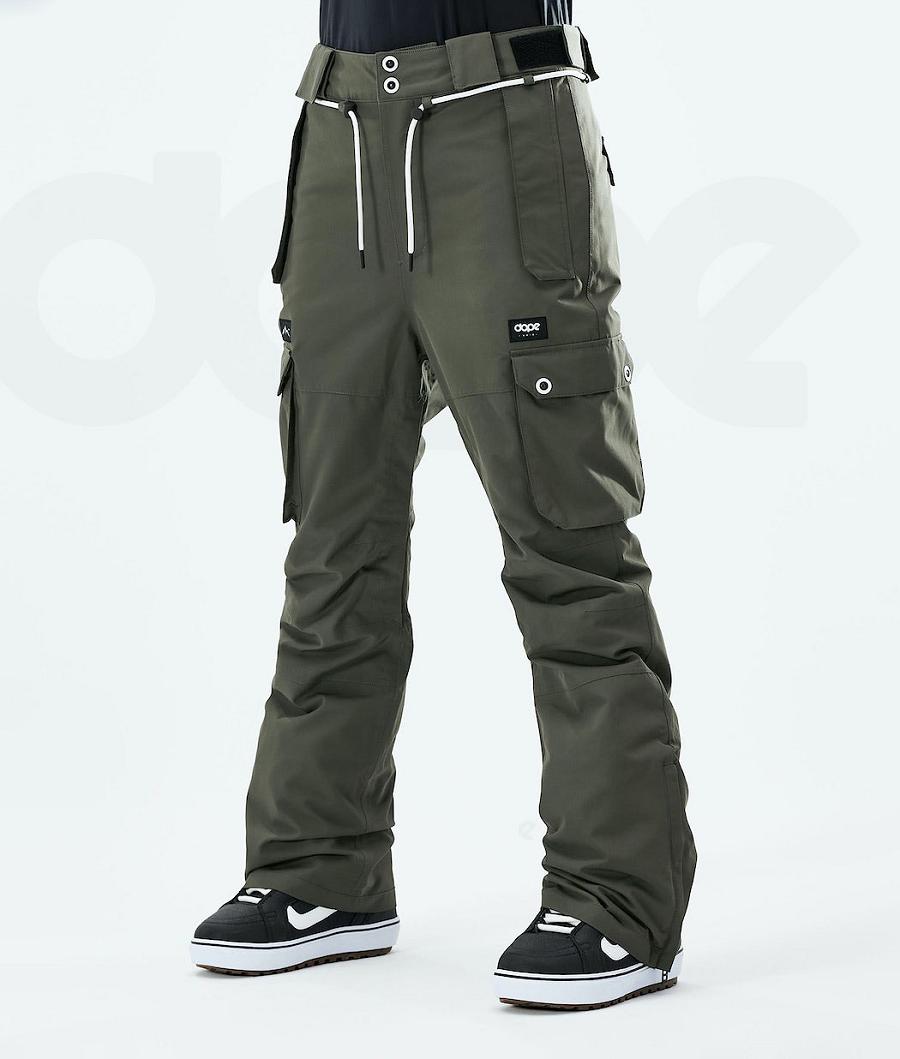 Pantalones Snowboard Dope Iconic W 2021 Mujer Verde Oliva Verde | ESGL3281