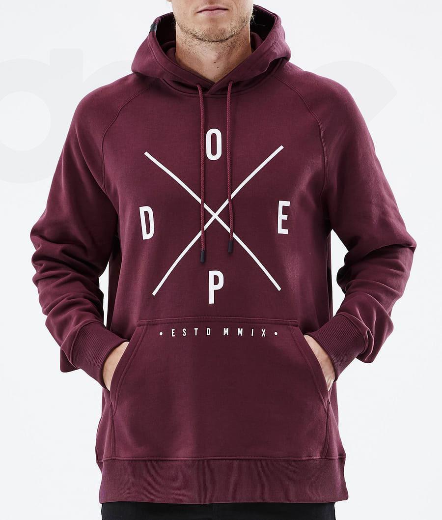 Sudadera Con Capucha Dope Common 2X-Up Hombre Burdeos | ESDN2999