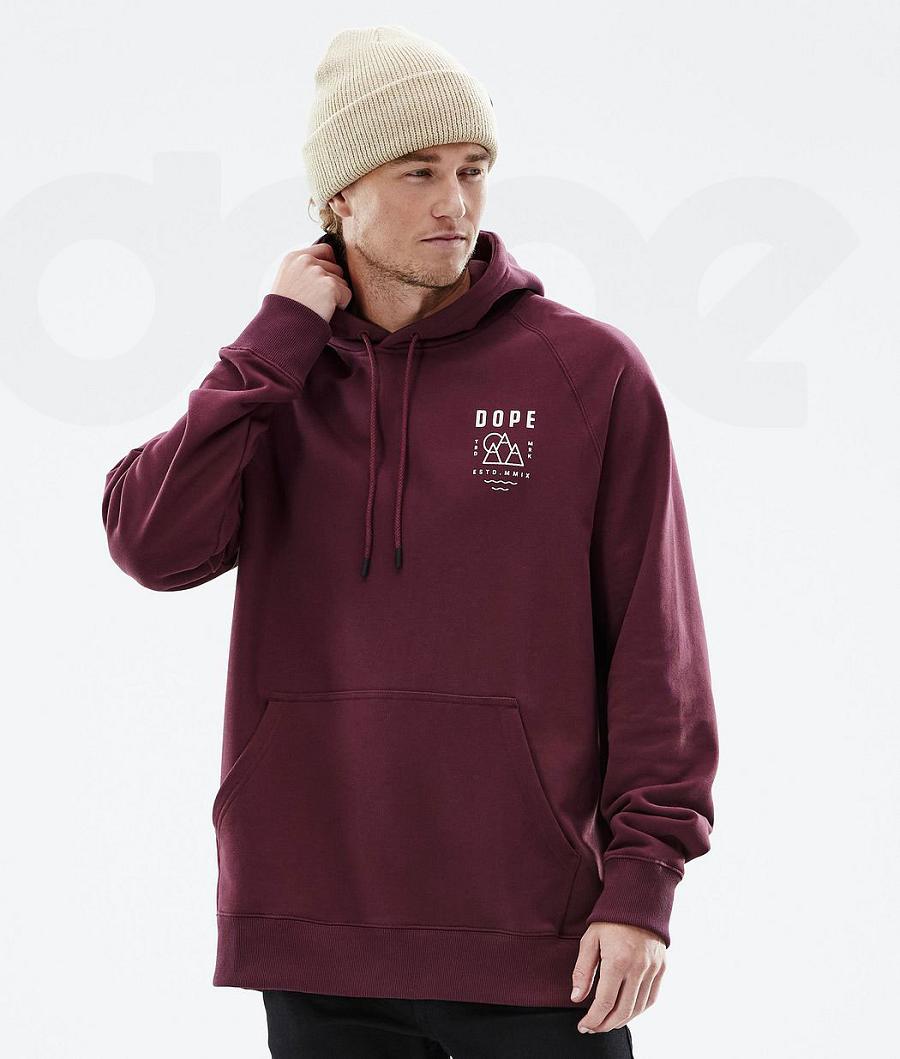 Sudadera Con Capucha Dope Common Summit Hombre Burdeos | ESRW3008