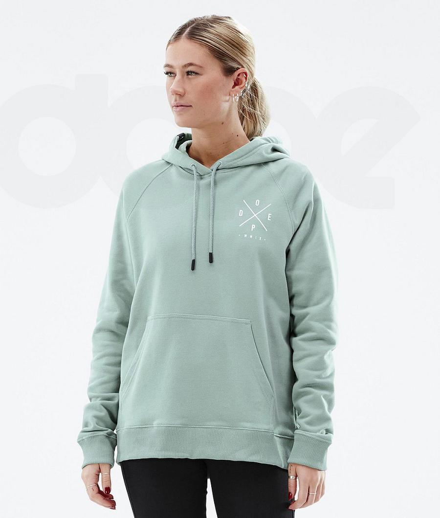 Sudadera Con Capucha Dope Common W 2X-Up Mujer Verde | ESTV3831