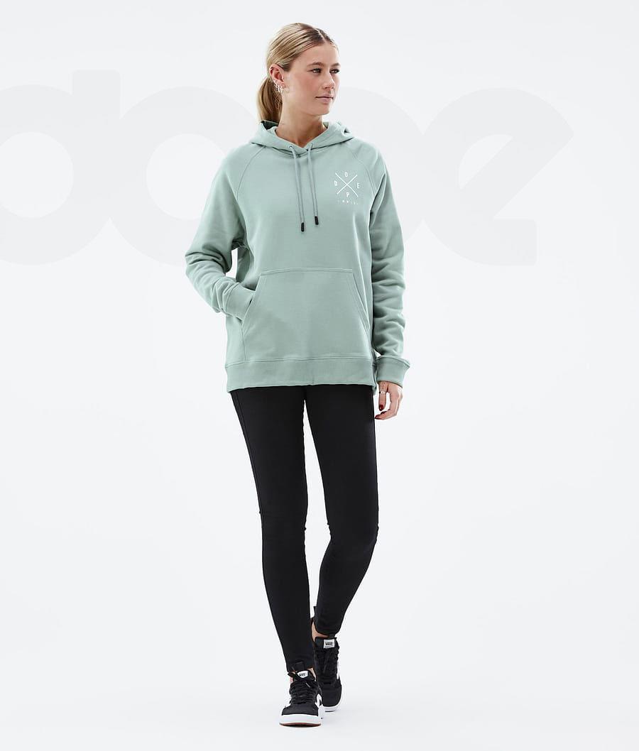 Sudadera Con Capucha Dope Common W 2X-Up Mujer Verde | ESTV3831