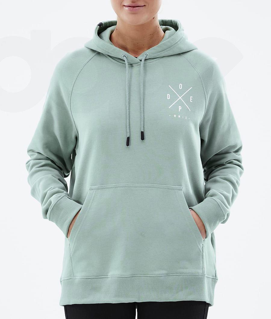 Sudadera Con Capucha Dope Common W 2X-Up Mujer Verde | ESTV3831