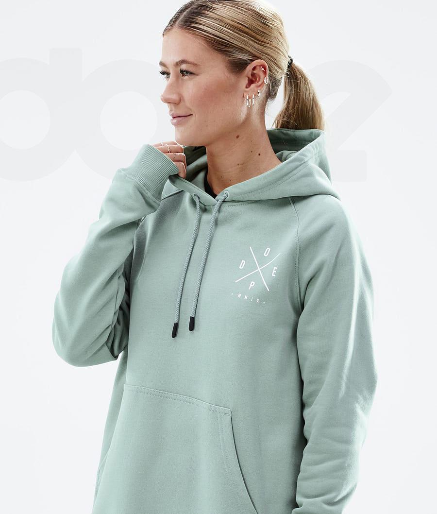 Sudadera Con Capucha Dope Common W 2X-Up Mujer Verde | ESTV3831