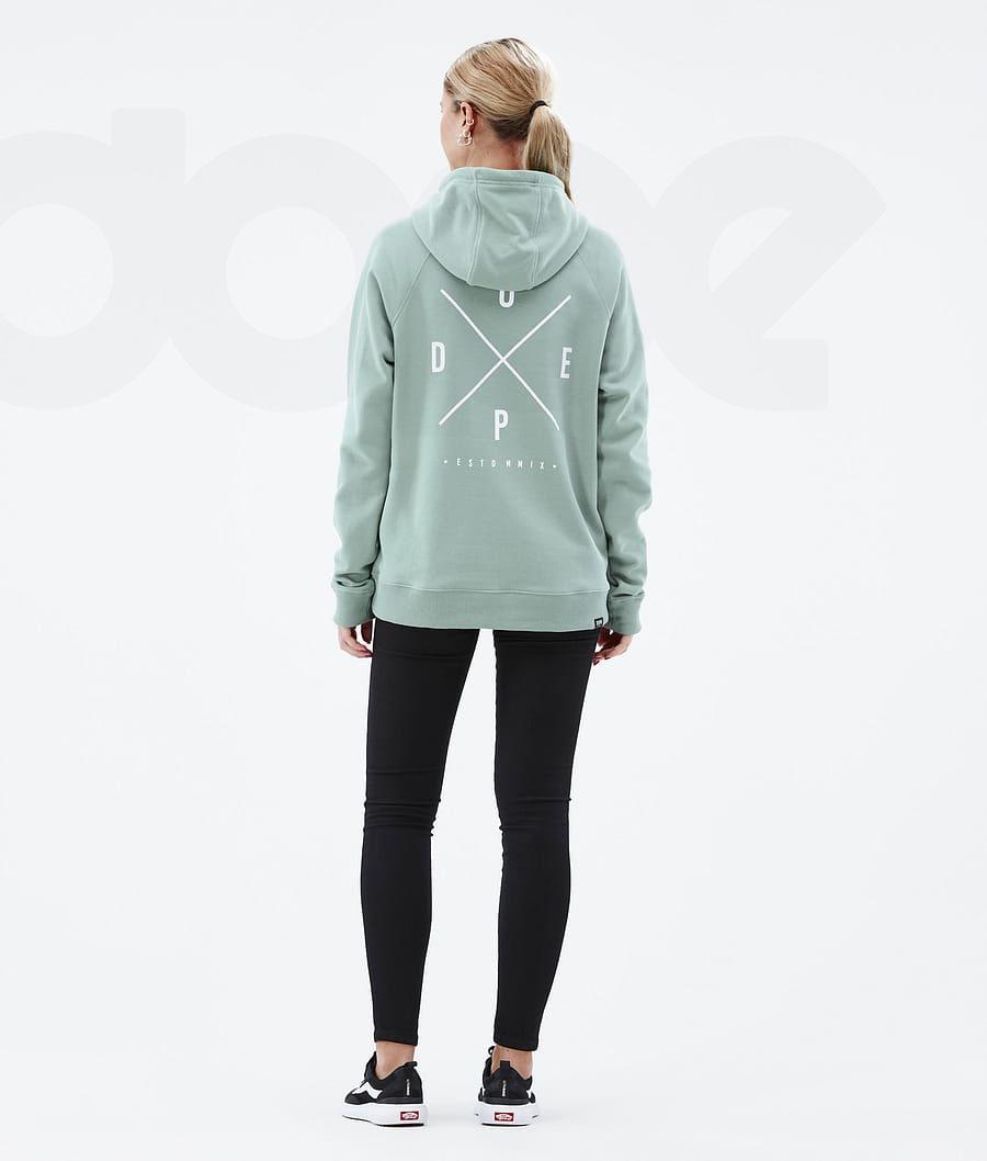 Sudadera Con Capucha Dope Common W 2X-Up Mujer Verde | ESTV3831