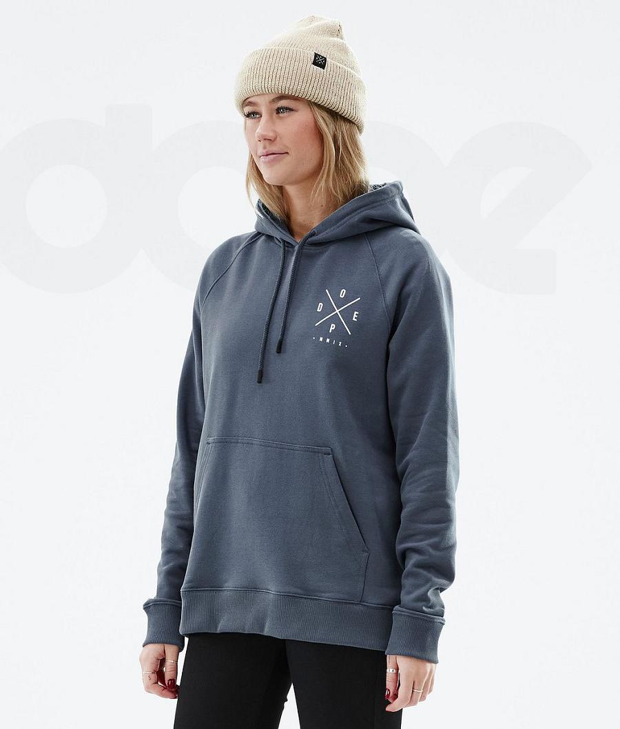 Sudadera Con Capucha Dope Common W 2X-Up Mujer Azules | ESUT3829