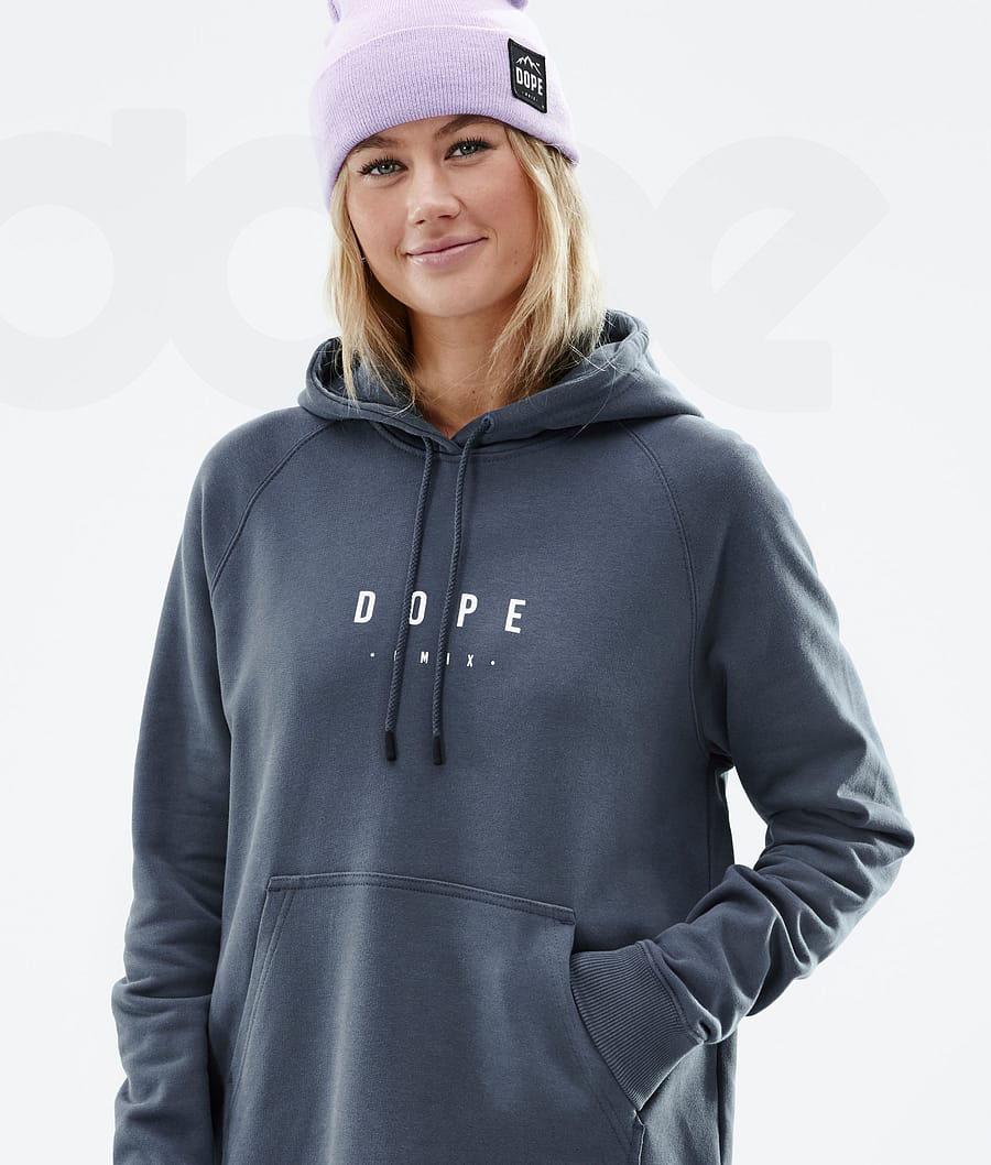 Sudadera Con Capucha Dope Common W Peak Mujer Azules | ESEX3833