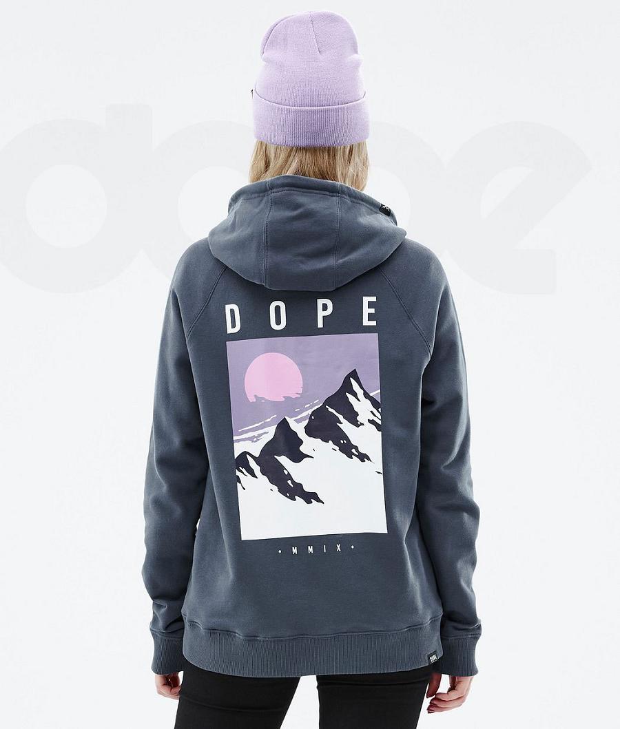 Sudadera Con Capucha Dope Common W Peak Mujer Azules | ESEX3833