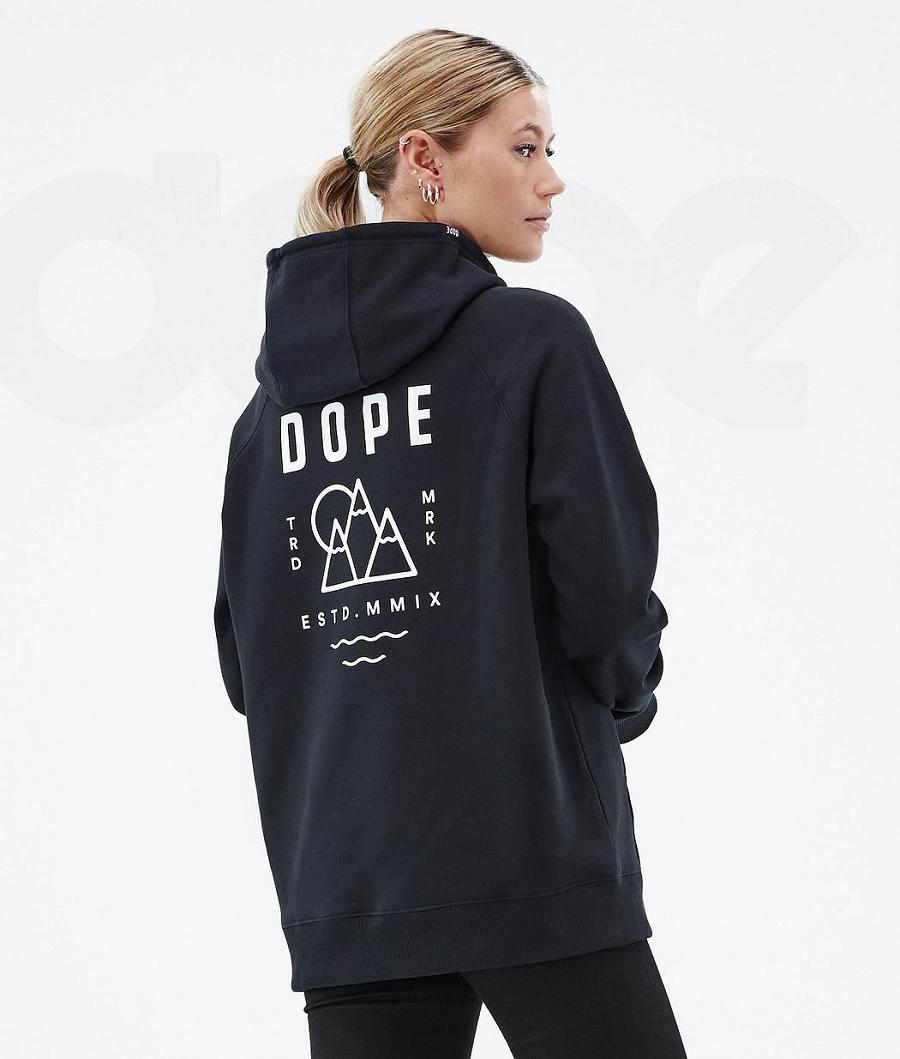 Sudadera Con Capucha Dope Common W Summit Mujer Negras | ESHK3838