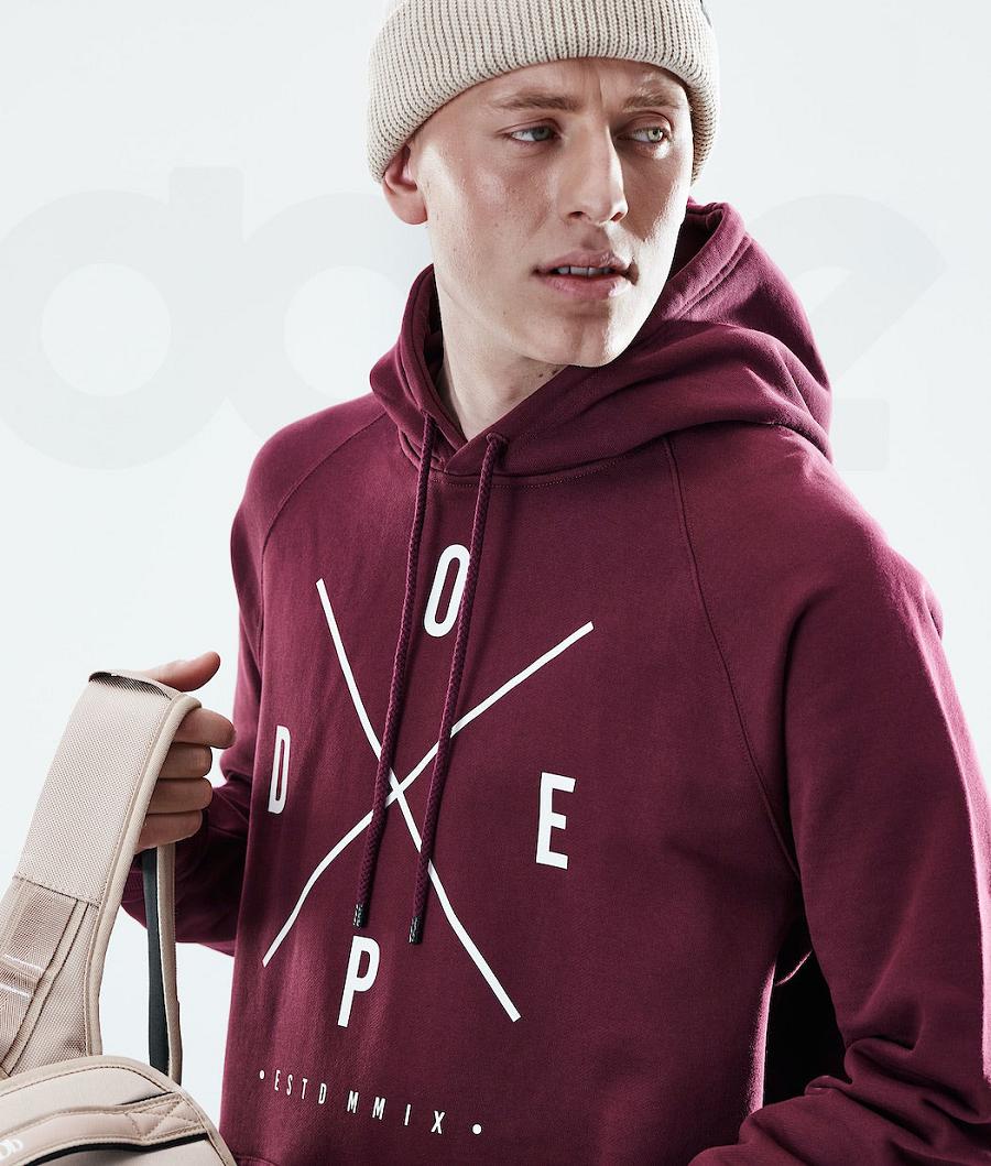 Sudadera Con Capucha Dope Daily 2X-UP Hombre Burdeos | ESMA3012