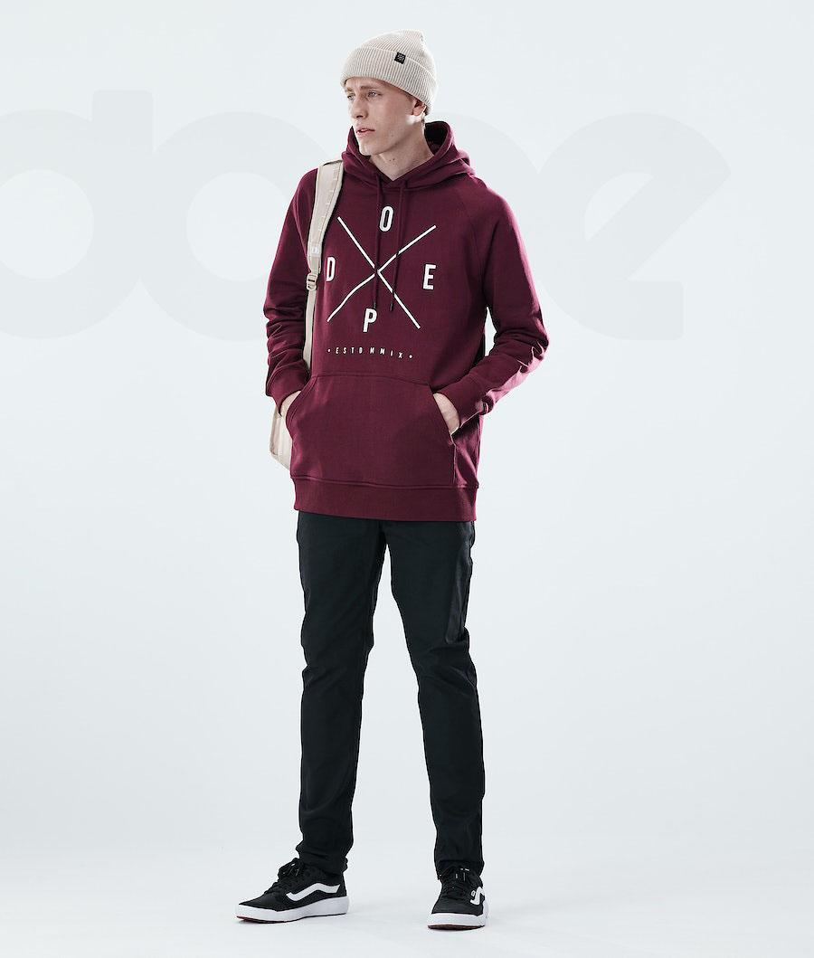 Sudadera Con Capucha Dope Daily 2X-UP Hombre Burdeos | ESMA3012