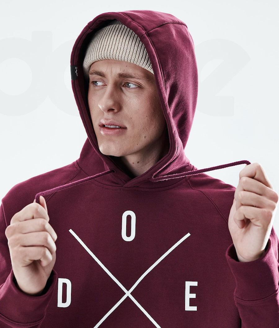 Sudadera Con Capucha Dope Daily 2X-UP Hombre Burdeos | ESMA3012