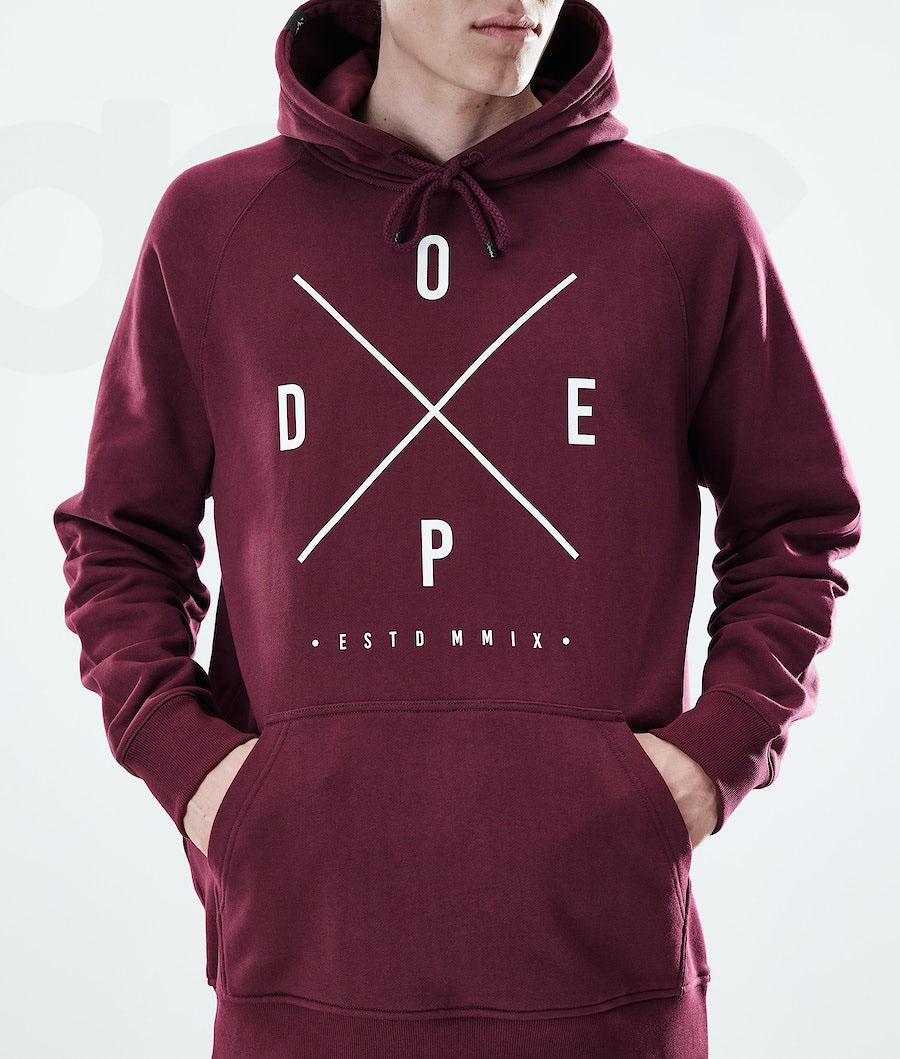 Sudadera Con Capucha Dope Daily 2X-UP Hombre Burdeos | ESMA3012