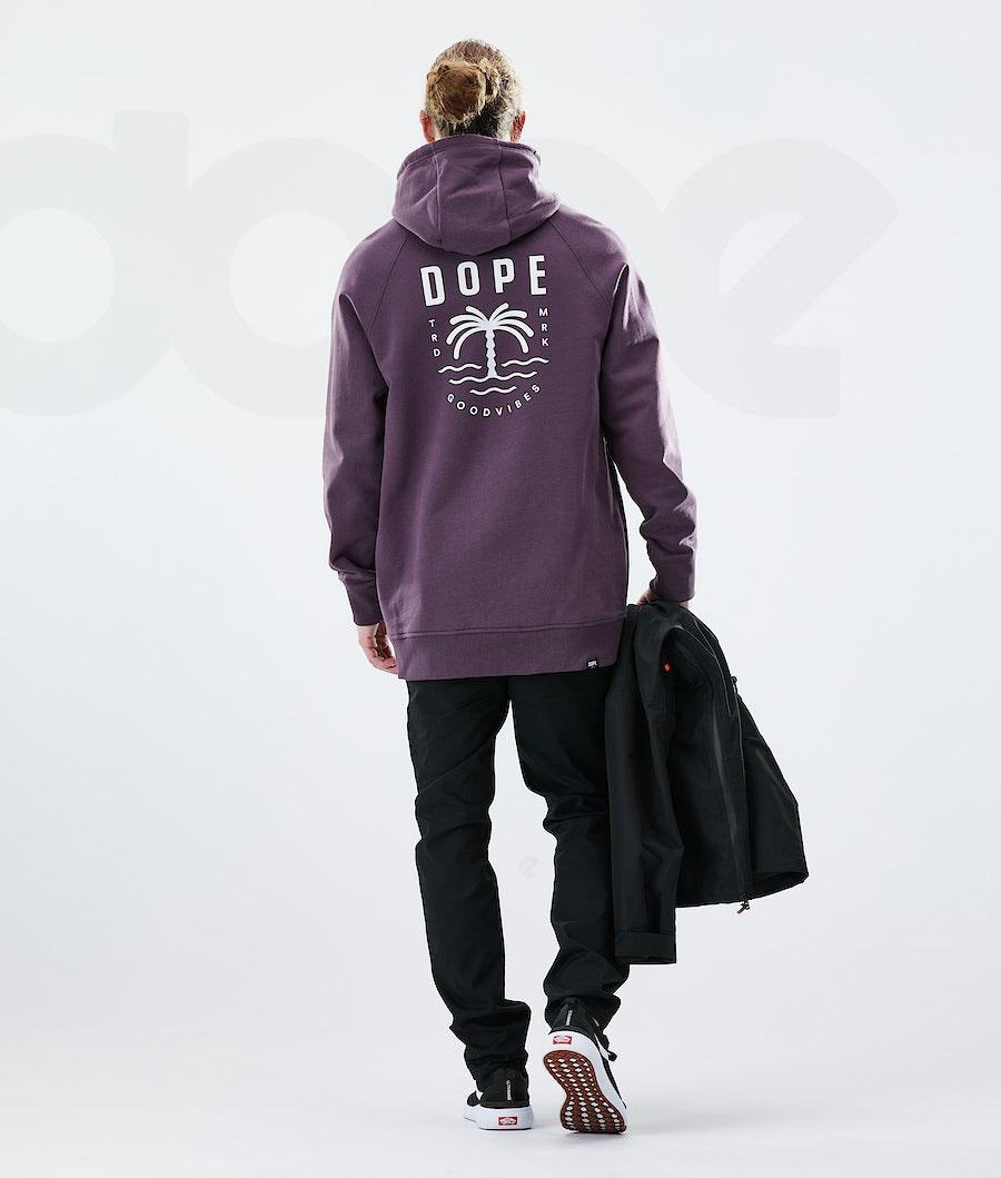 Sudadera Con Capucha Dope Daily Palm Hombre Moradas | ESBC3014