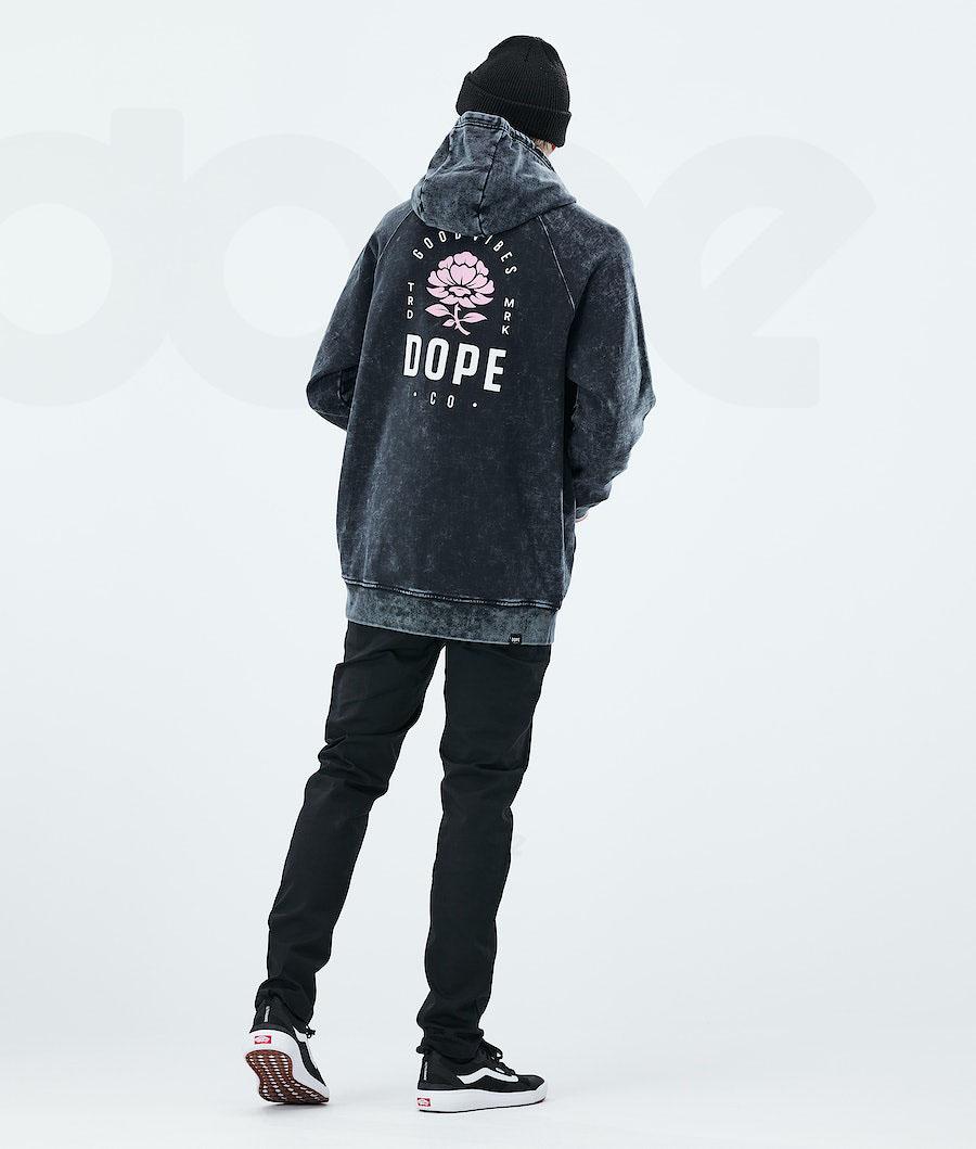 Sudadera Con Capucha Dope Daily Rose Hombre Rosas Negras | ESKI3020