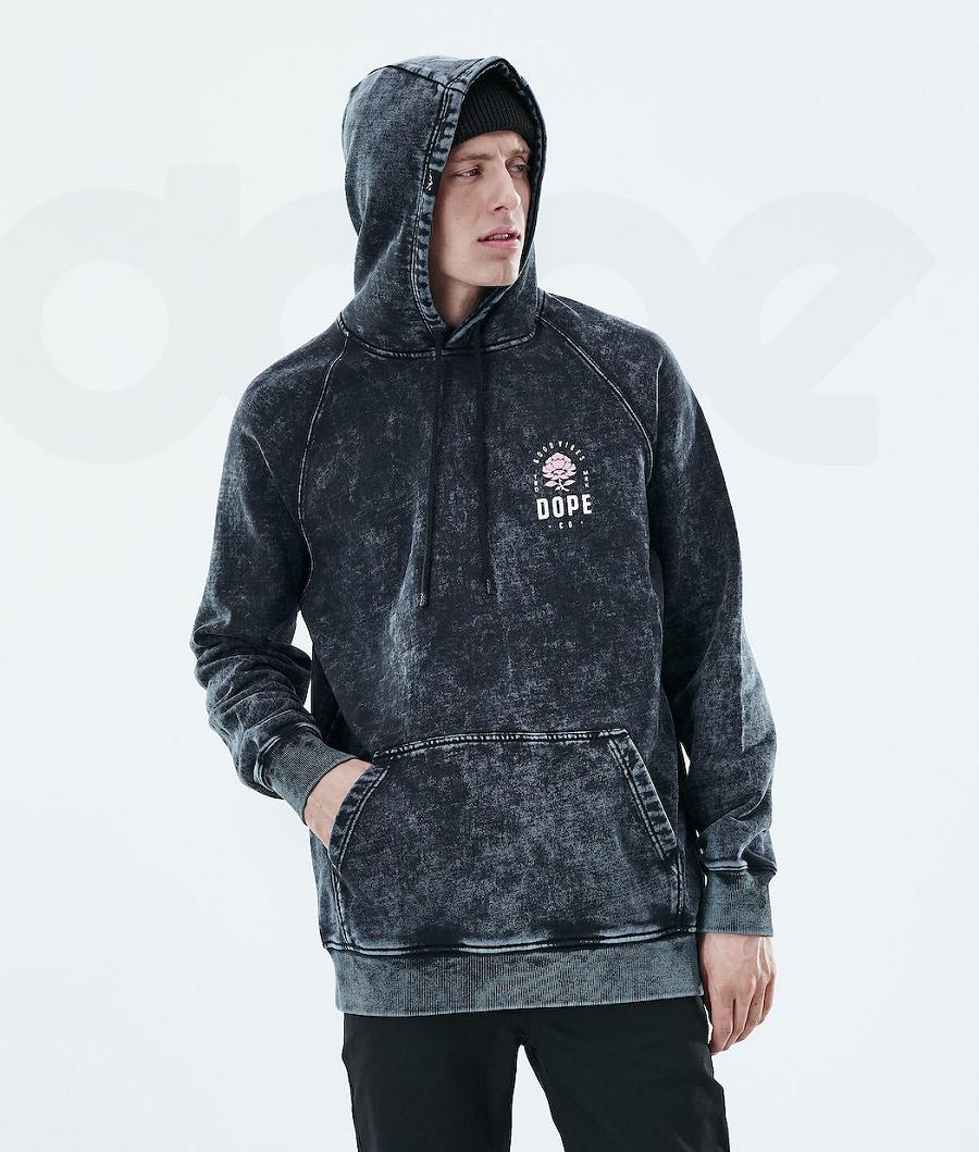 Sudadera Con Capucha Dope Daily Rose Hombre Rosas Negras | ESKI3020