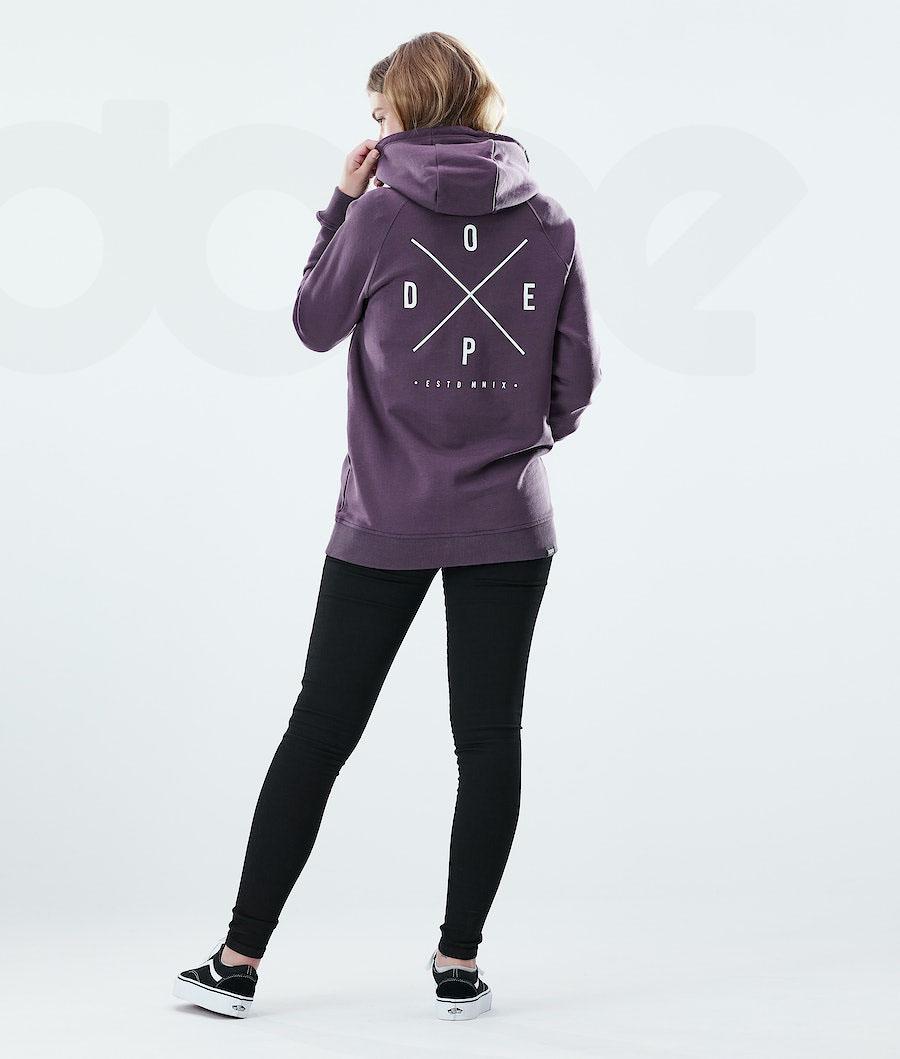 Sudadera Con Capucha Dope Regular 2X-UP Mujer Moradas | ESHK3845