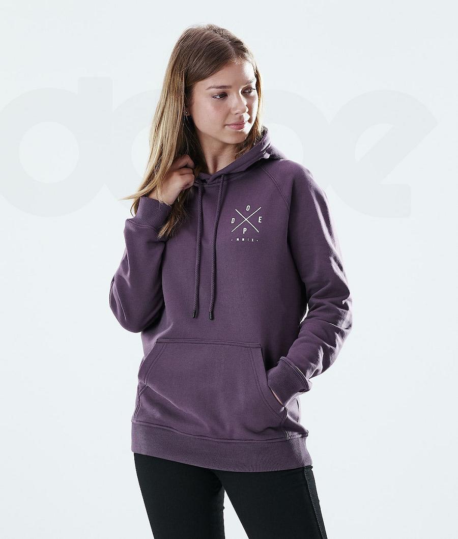 Sudadera Con Capucha Dope Regular 2X-UP Mujer Moradas | ESHK3845